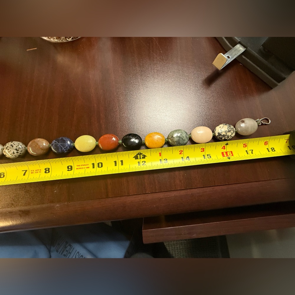 Multicolor Stone Beaded Necklace - Picture 7 of 7